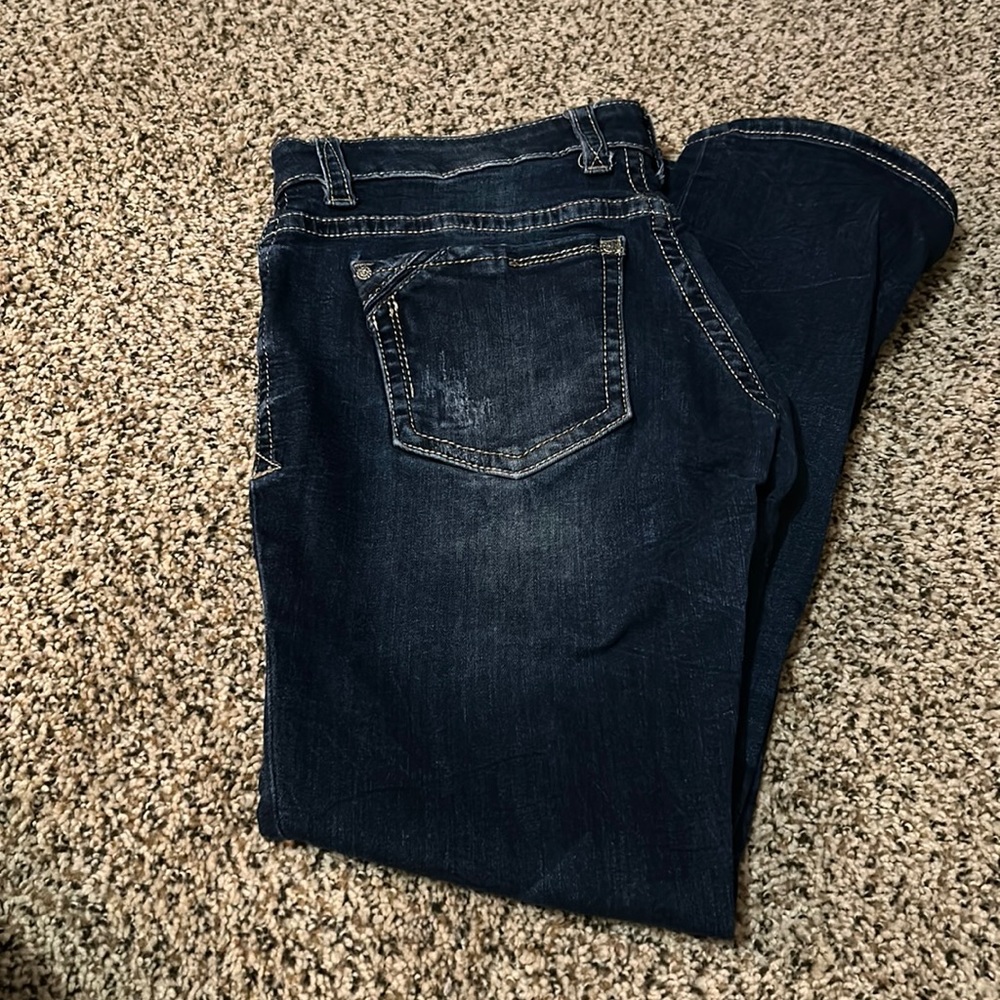 Buckle Black Jeans -Straight - Size 30 x 32 - Hemmed at Bottom.